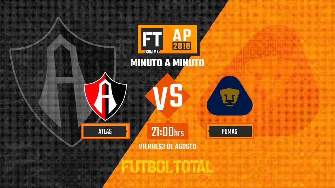 Atlas vs Pumas UNAM | Liga MX | Apertura 2018 | EN VIVO: Minuto a minuto