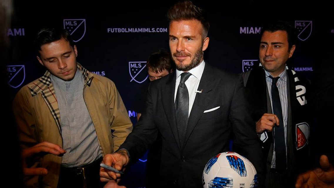 Filtran escudo del equipo de David Beckham en MLS