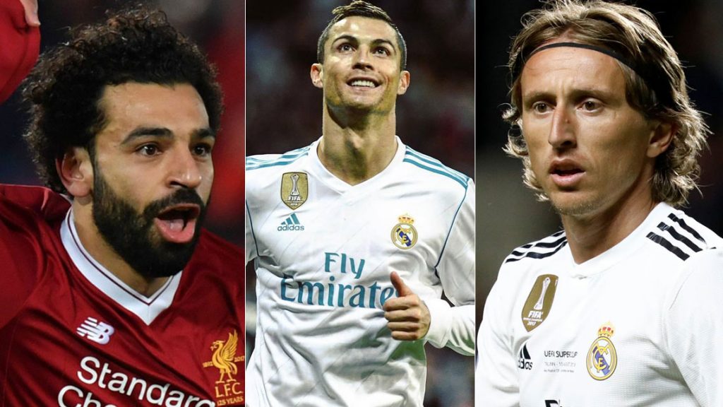 Cristiano, Modric y Salah compiten por el Mejor Jugador UEFA
