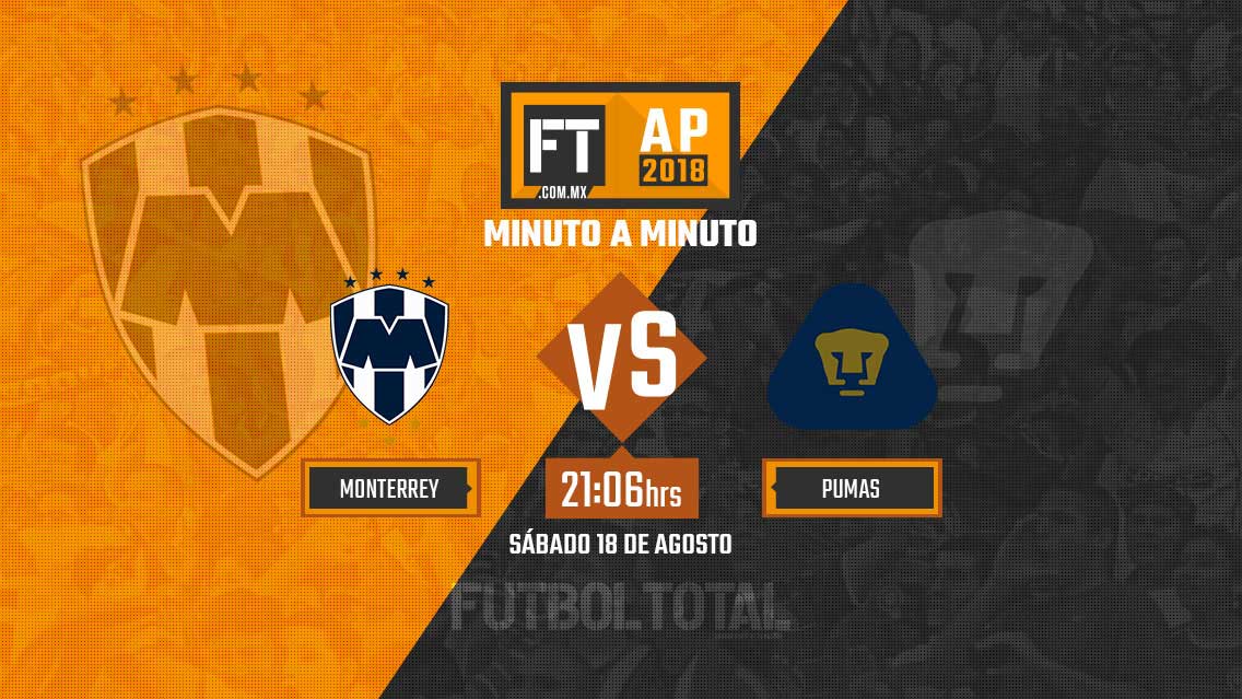 Monterrey vs Pumas UNAM | Liga MX | Apertura 2018 | EN VIVO: Minuto a minuto