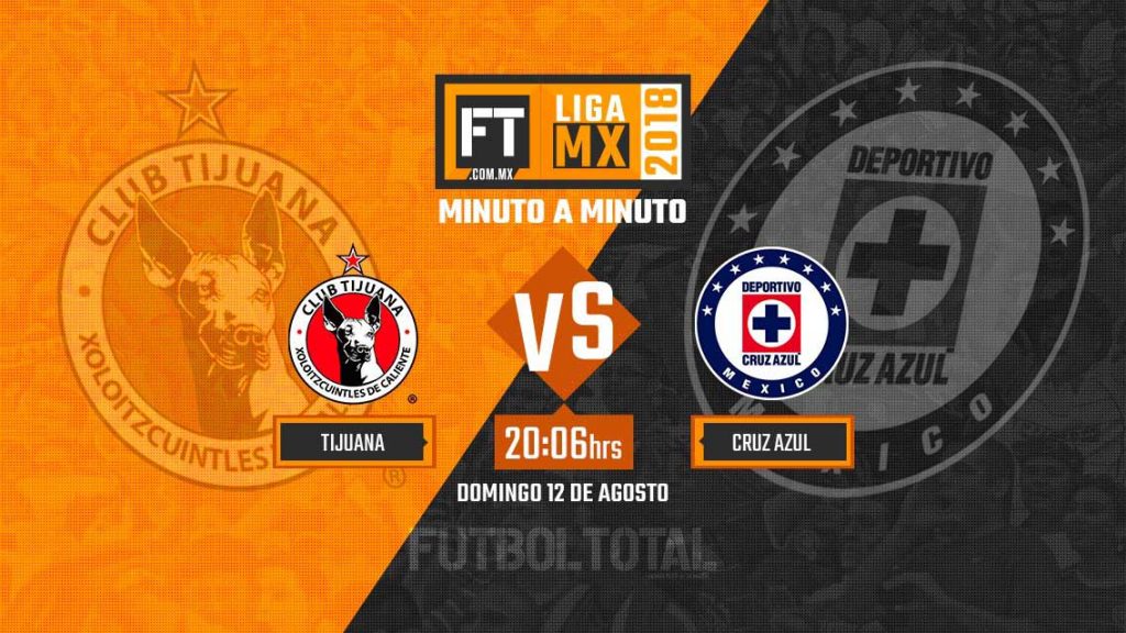Xolos de Tijuana vs Cruz Azul | Liga MX | Apertura 2018 | EN VIVO: Minuto a minuto