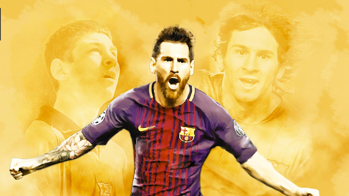 18 años de Messi con el Barcelona