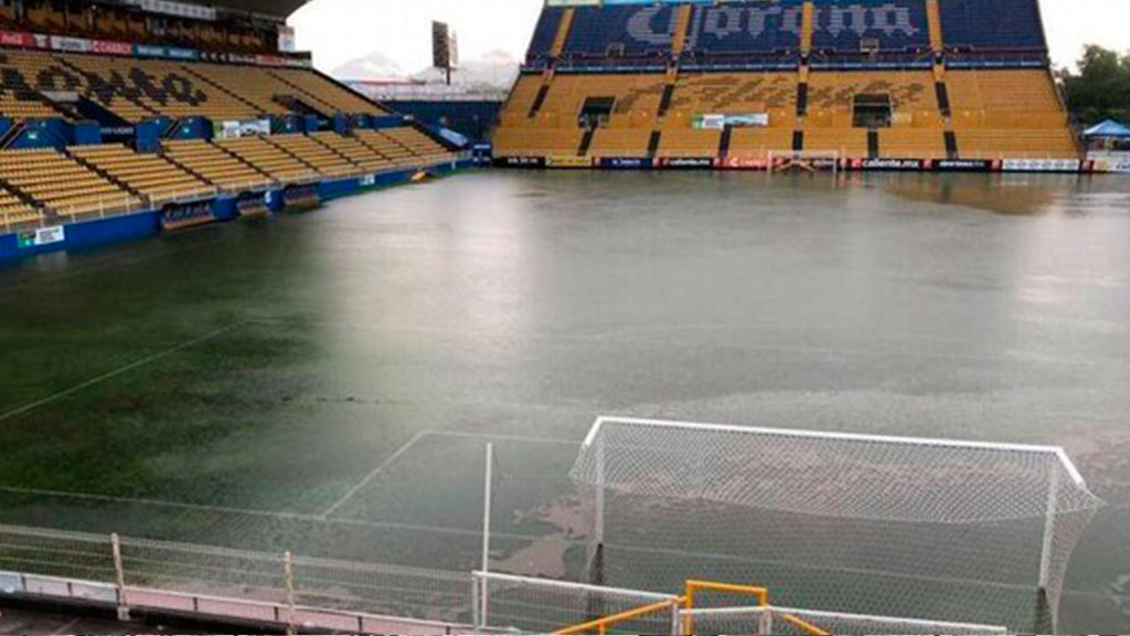 Inundación del estadio de Dorados de Sinaloa