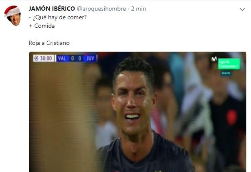 Los memes de la expulsión de Cristiano Ronaldo en Champions 0