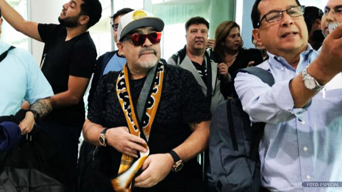 ¡Maradona ya se encuentra en México!