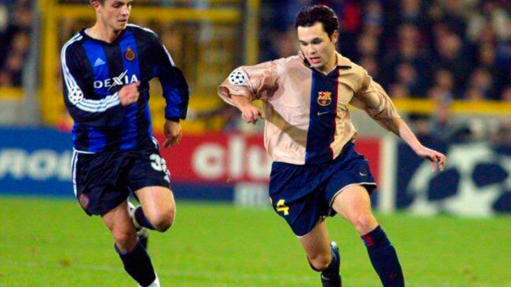 Debut de Andrés iniesta con el Barcelona