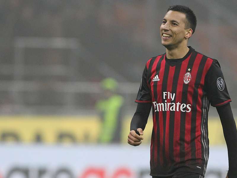 Leonel Vangioni en su paso con el AC Milan