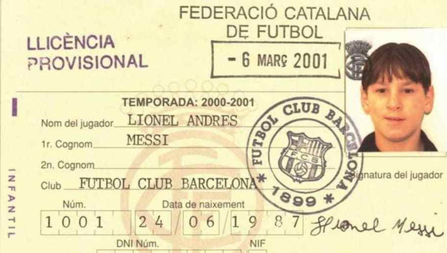 Lionel Messi y su primer registro en 2001