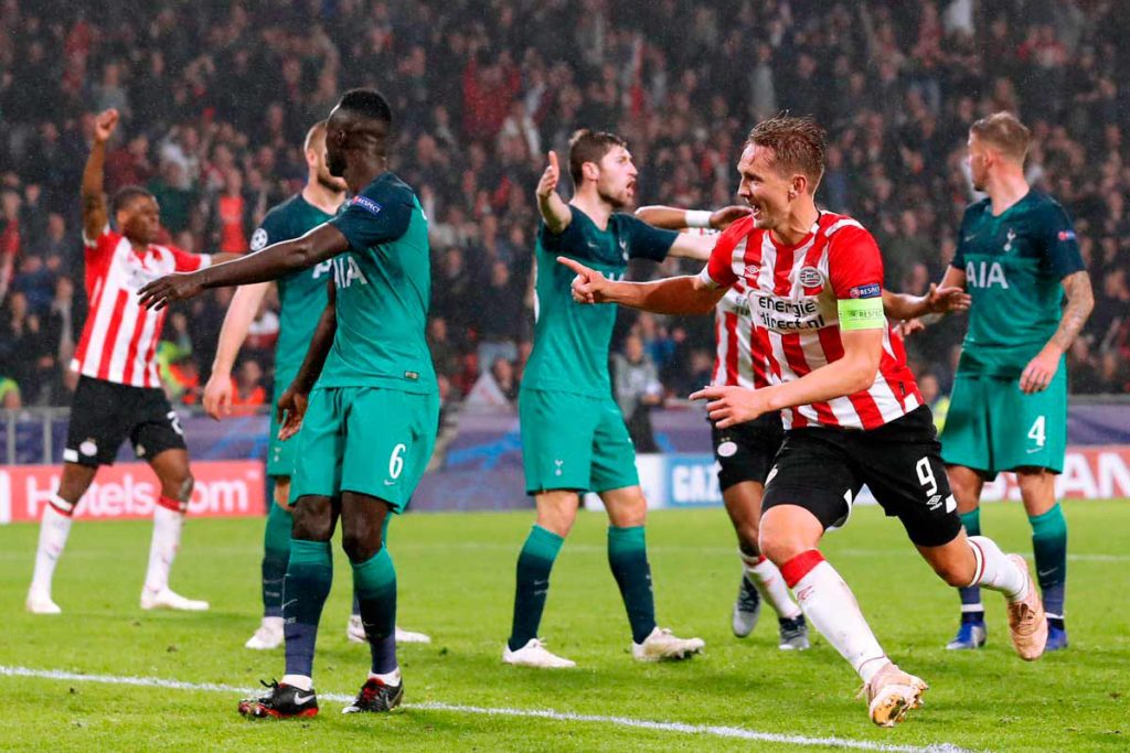 Vibrante empate entre PSV y Tottenham 