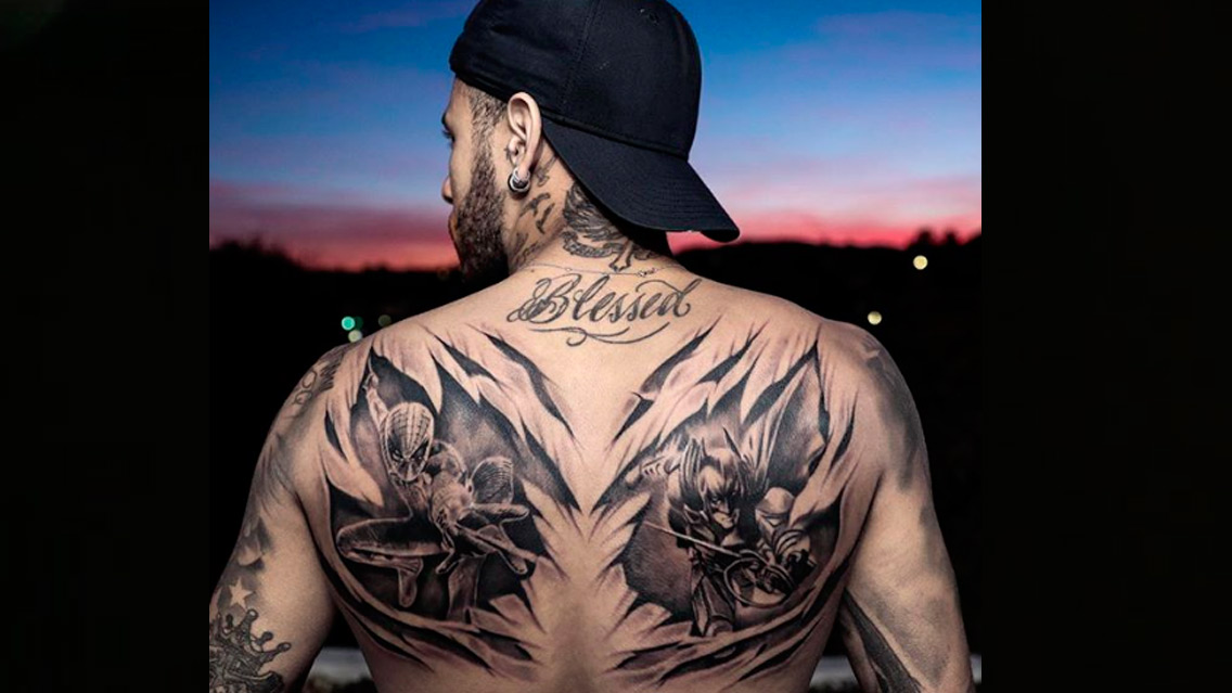 Neymar JR estrena impresionante tatuaje