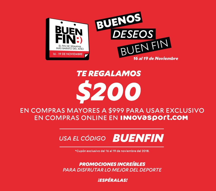 Ofertas deportivas buen fin 2018 