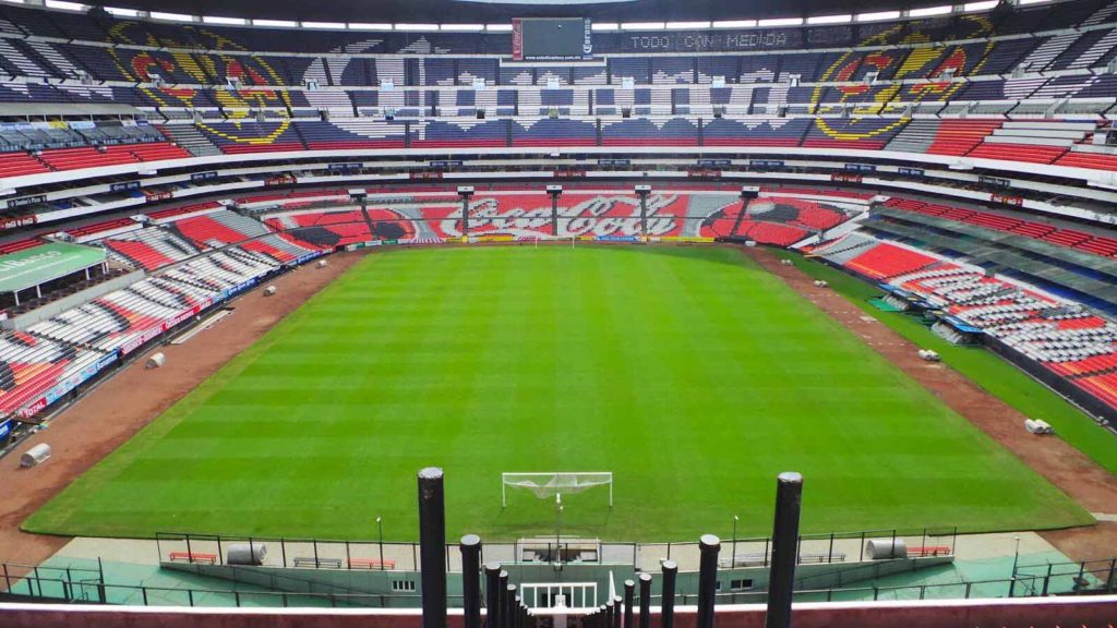 Evolución del deterioro de la cancha del Estadio Azteca