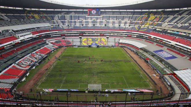 Evolución del deterioro de la cancha del Estadio Azteca