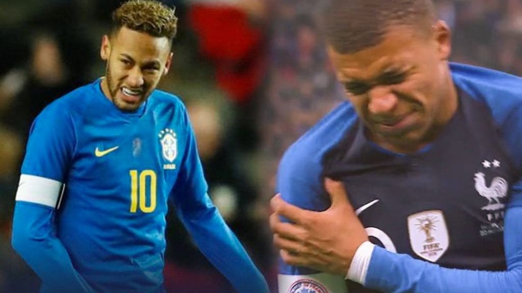 Neymar y Mbappé lesionados