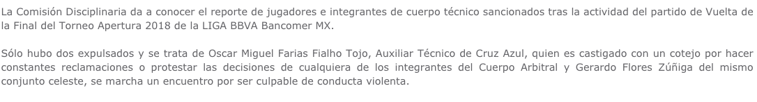 reporte-disciplinario-partido-de-vuelta-cruz-azul-america
