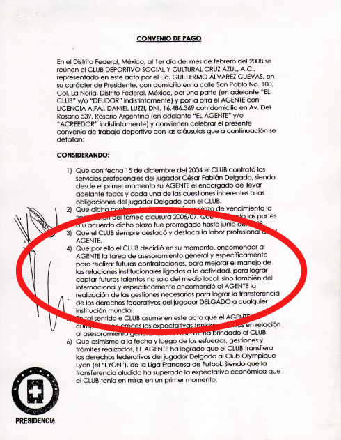 ¿Quién es el representante de cabecera en Cruz Azul? 0