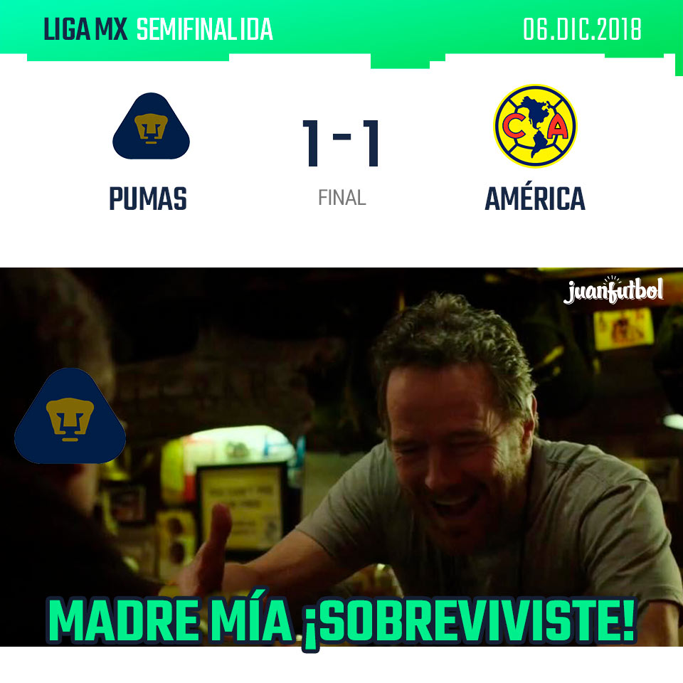 Los memes del Pumas vs América en semifinales 1