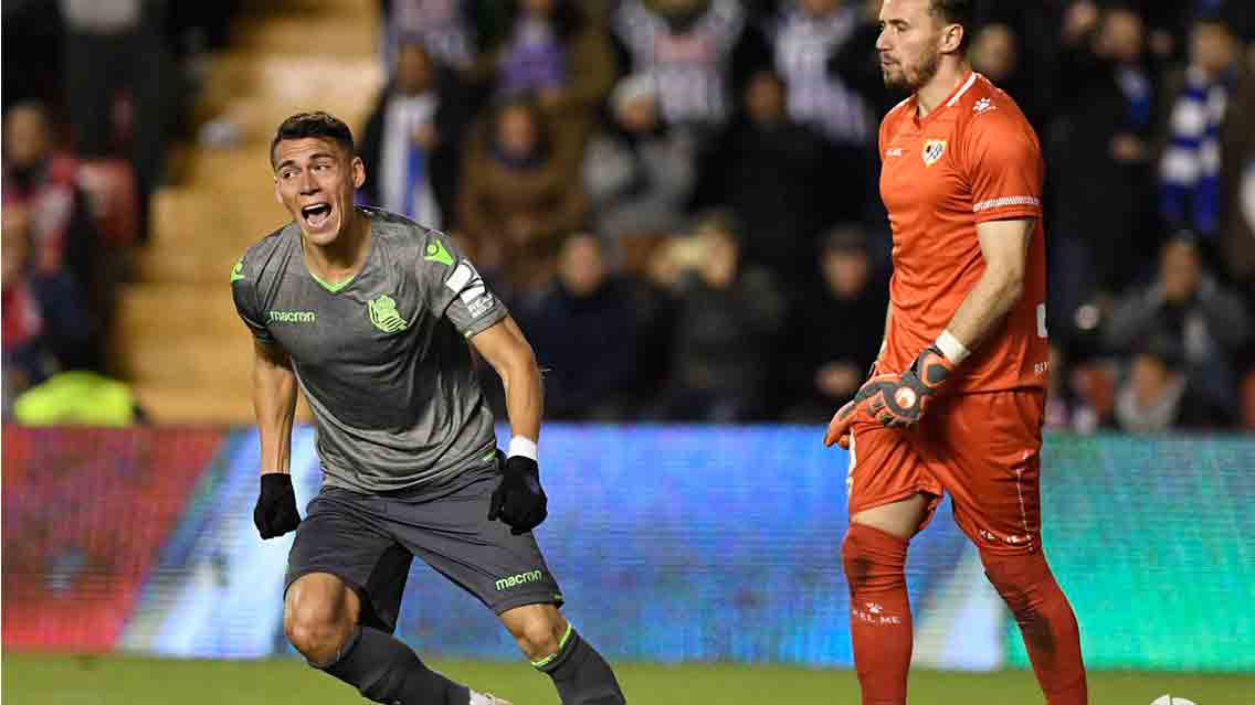 Héctor Moreno anotó en el empate de la Real Sociedad