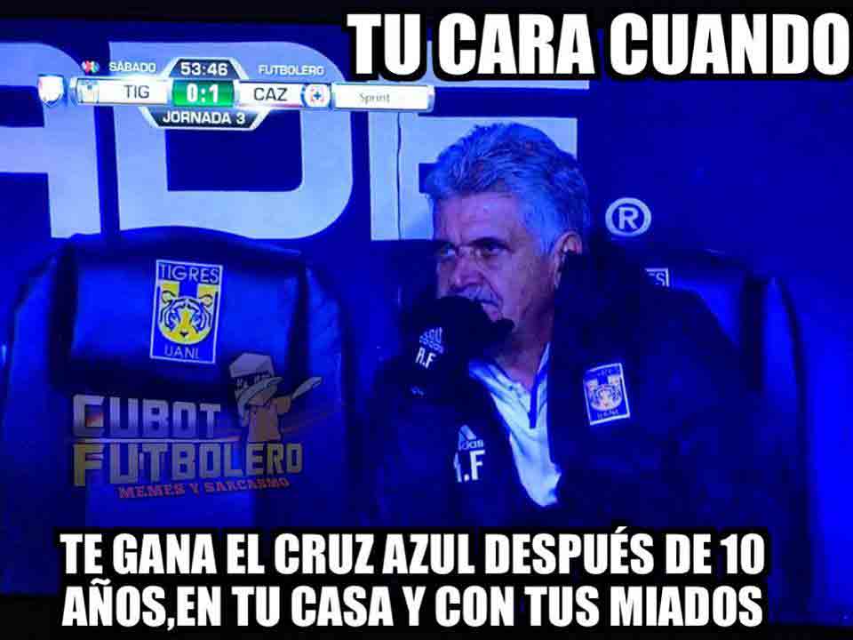 Memes Tigres vs Cruz Azul