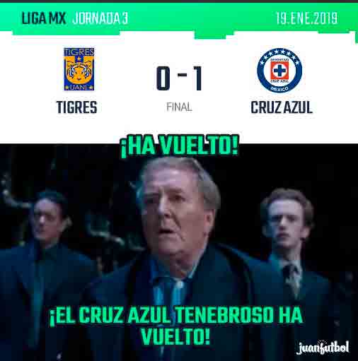 Memes Tigres vs Cruz Azul