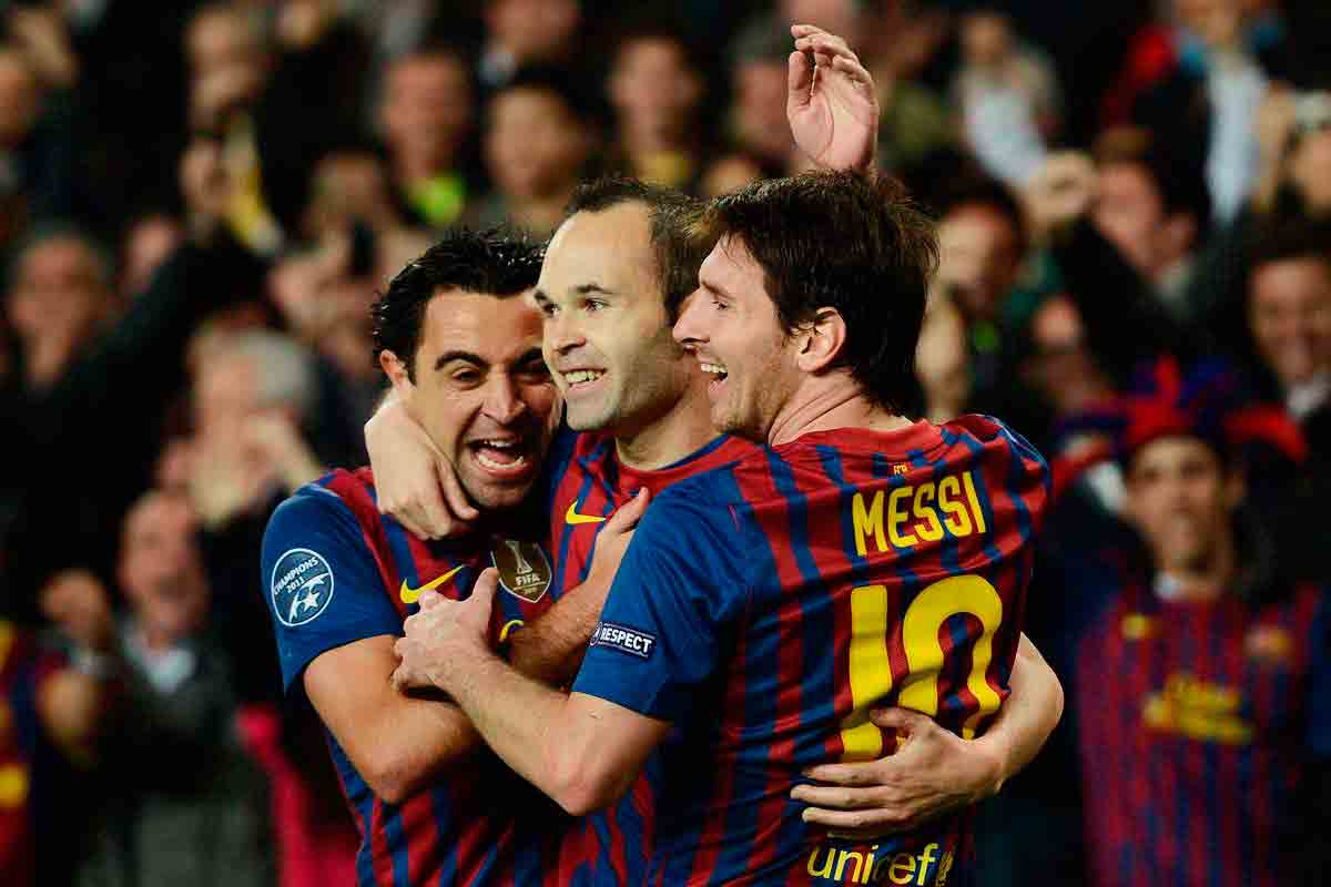 Messi, Iniesta y Xavi