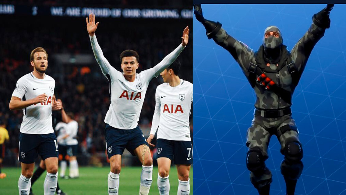 Los festejos del futbol al estilo Fortnite