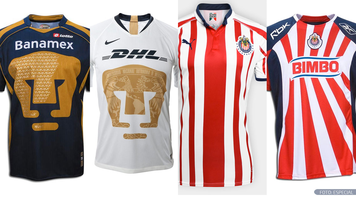 El #10yearchallenge de jerseys de la Liga MX