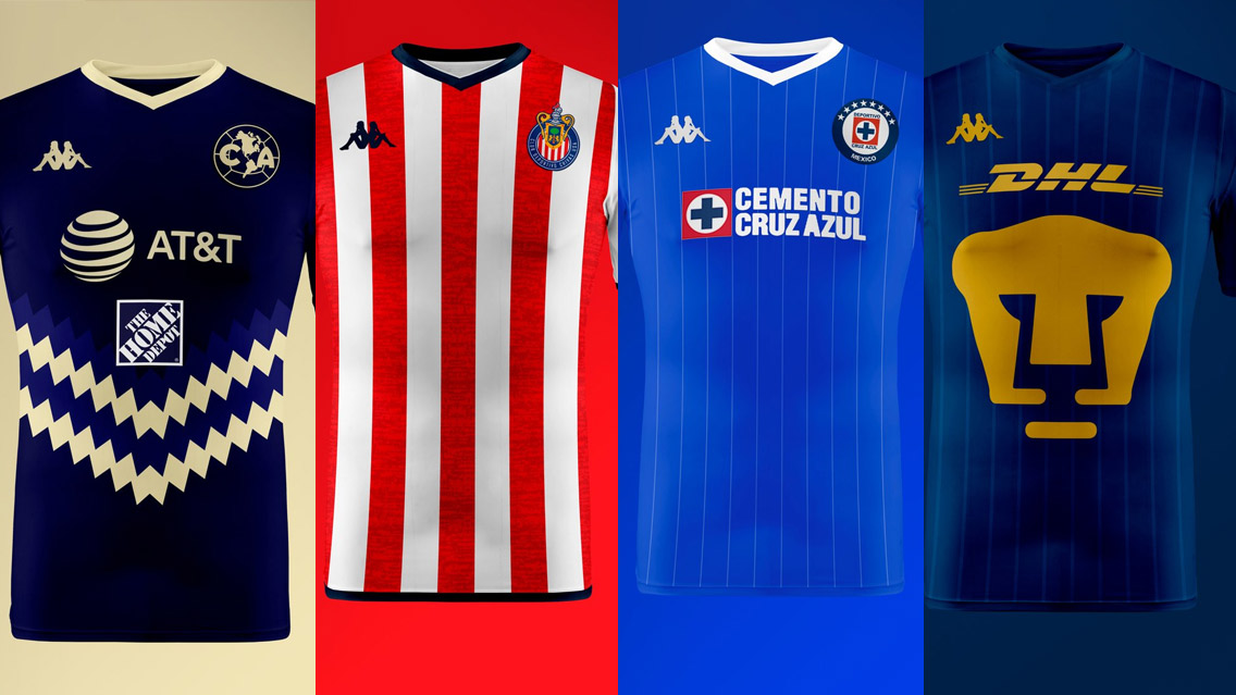 Jerseys de la Liga MX al estilo Kappa