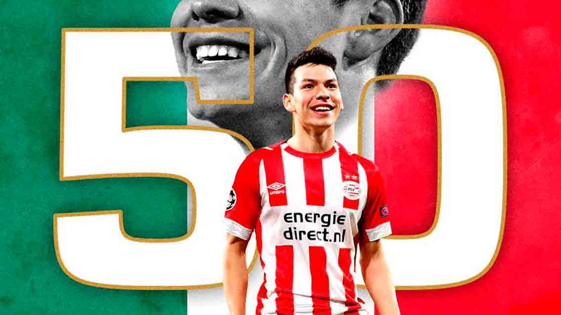 ‘Chucky’ Lozano cumple 50 partidos con el PSV