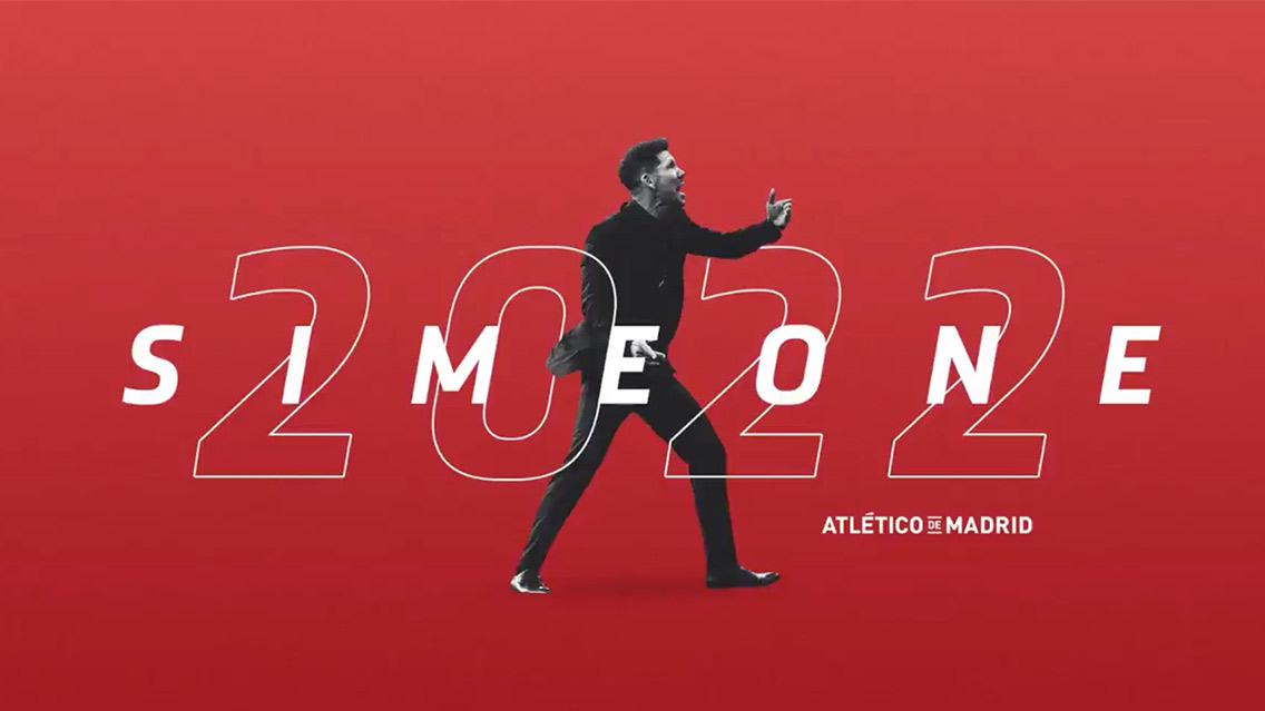 Simeone renueva con Atlético de Madrid hasta 2022
