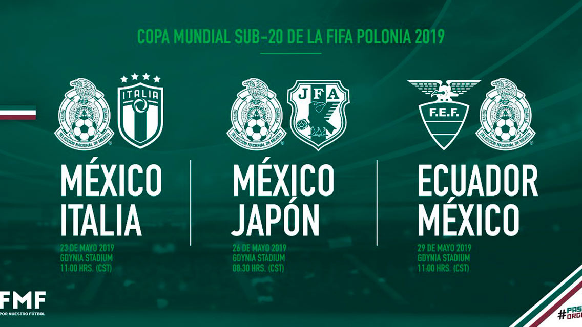 Tri Sub-20 ya tiene rivales para el Mundial de Polonia