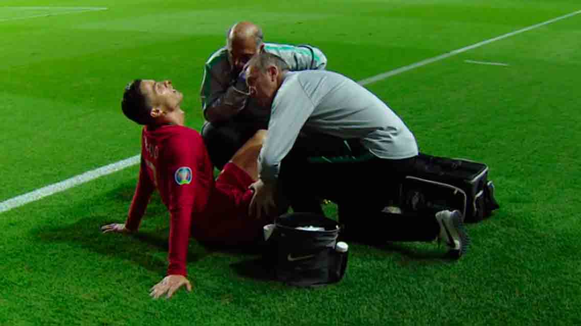 ¿Cuál fue la lesión de Cristiano Ronaldo con Portugal?