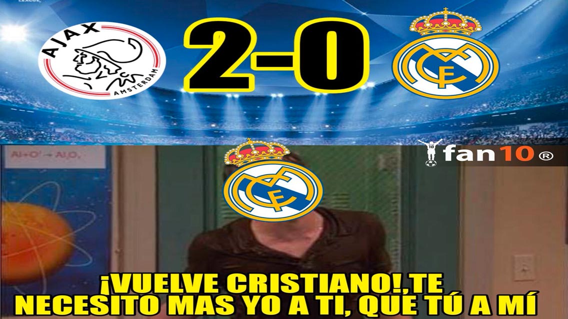 Los memes de la eliminación del Real Madrid vs Ajax