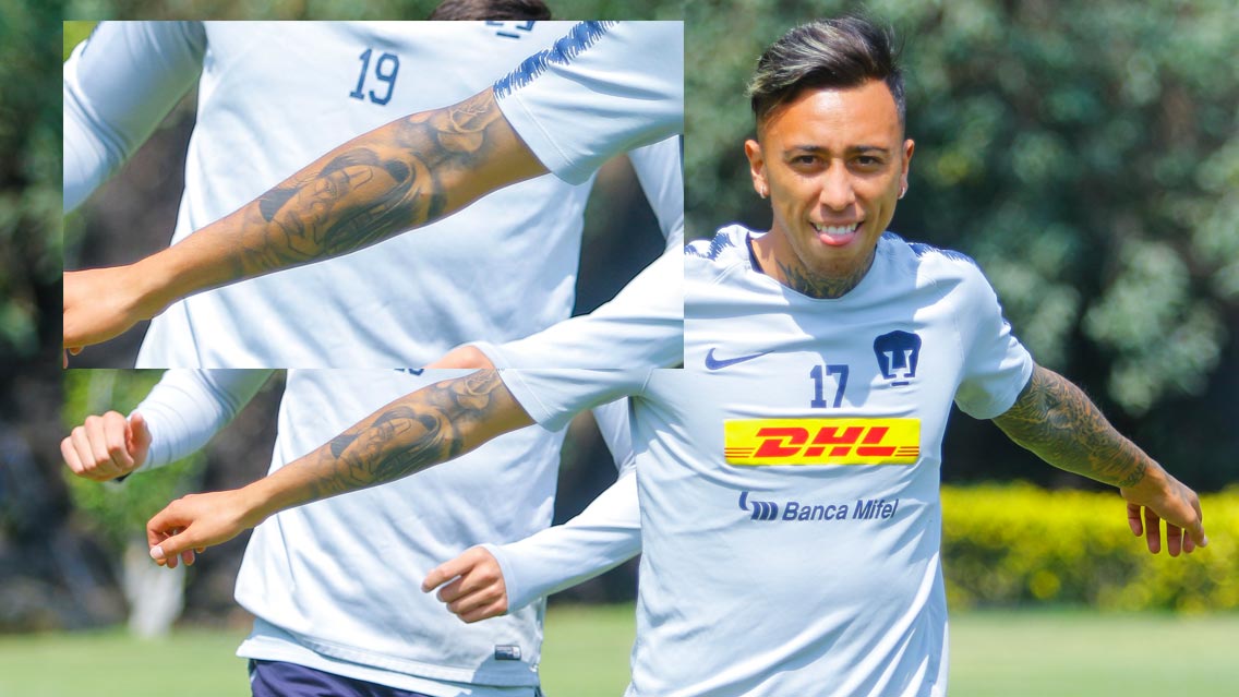 Martín Rodríguez se acababa de hacer un tatuaje de su novia en el brazo