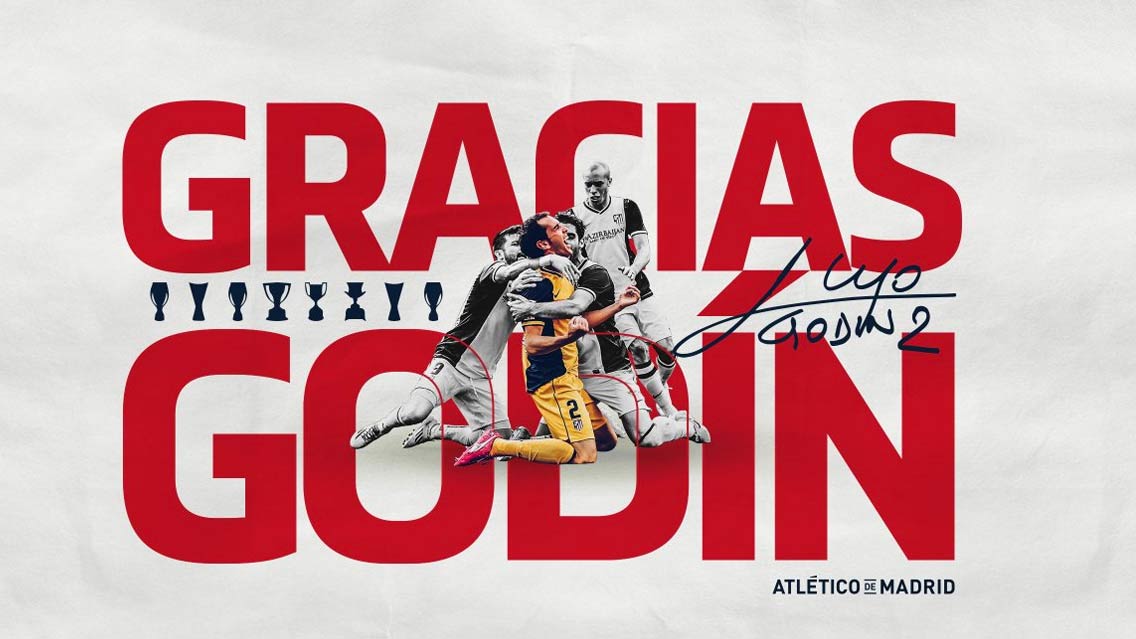 Diego Godín se despide del Atlético de Madrid