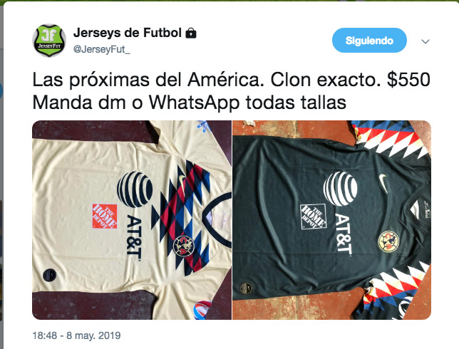 En redes sociales se comienza a vender la camiseta del América para el Apertura 2019
