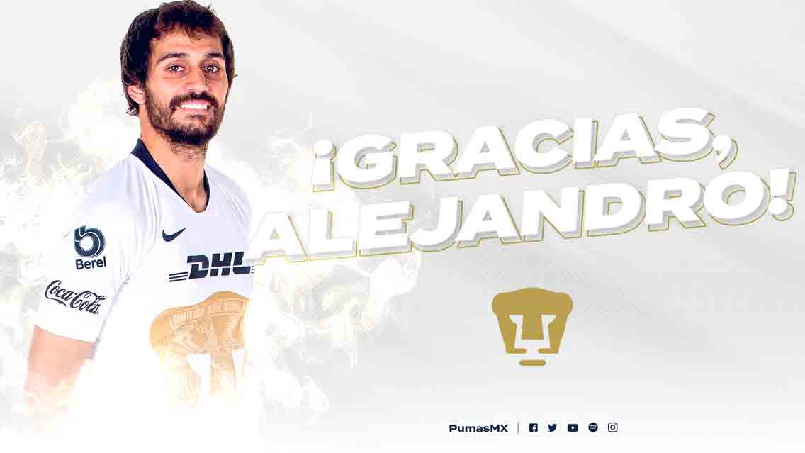 OFICIAL: Alejandro Arribas deja de ser jugador de Pumas