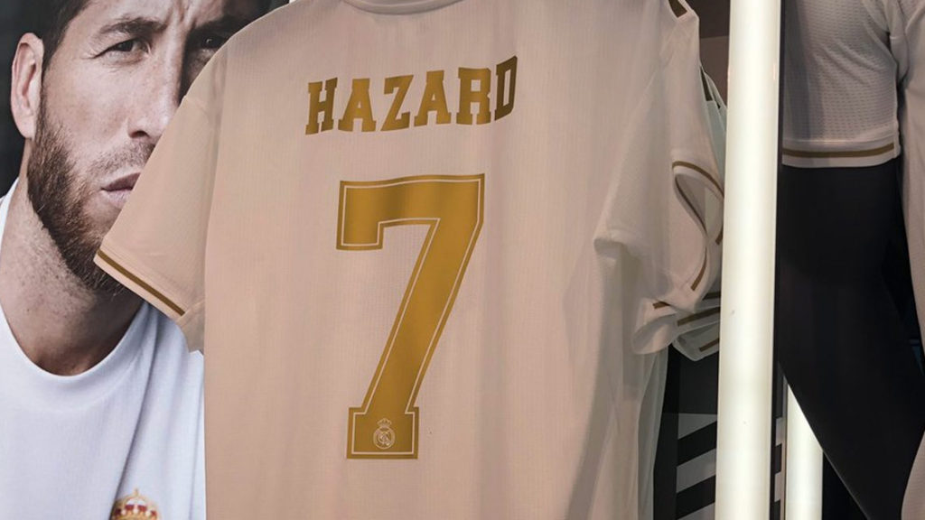 Tienda del Real Madrid ya vende jersey de Eden Hazard