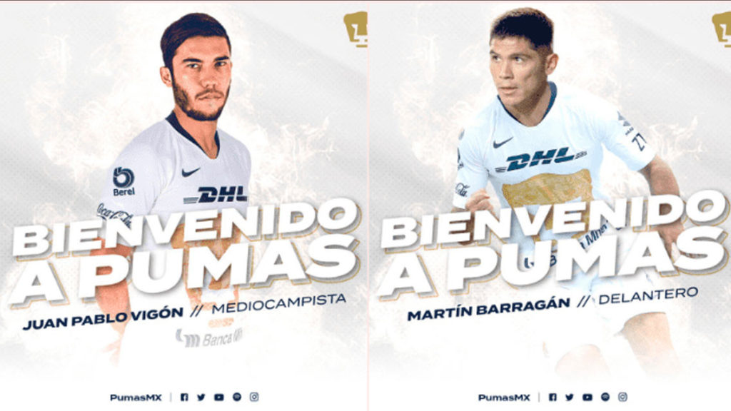 OFICIAL: Juan Pablo Vigón y Martín Barragan son de Pumas