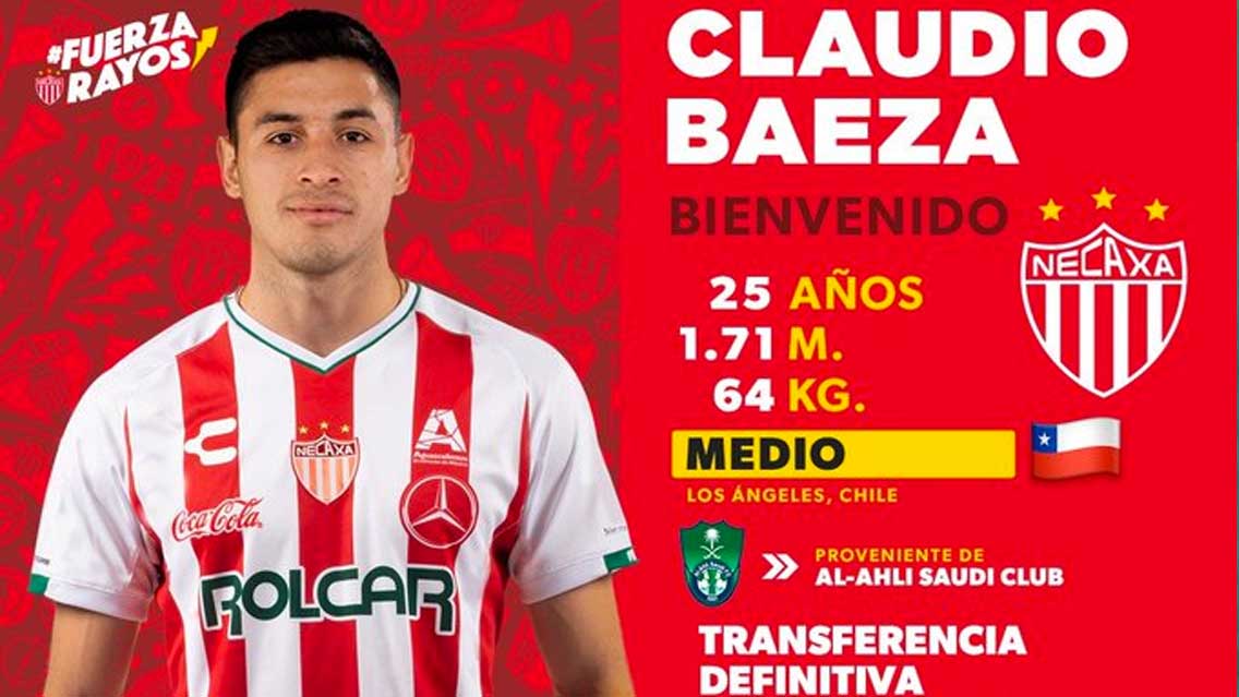 Necaxa anuncia a Claudio Baeza como nuevo refuerzo