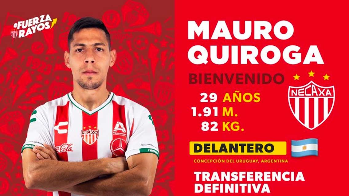 Mauro Quiroga nuevo refuerzo de Necaxa para el Apertura 2019