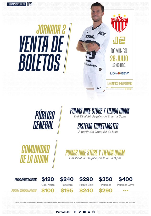 Pumas aumenta precio de boletos para juego vs Tigres 0