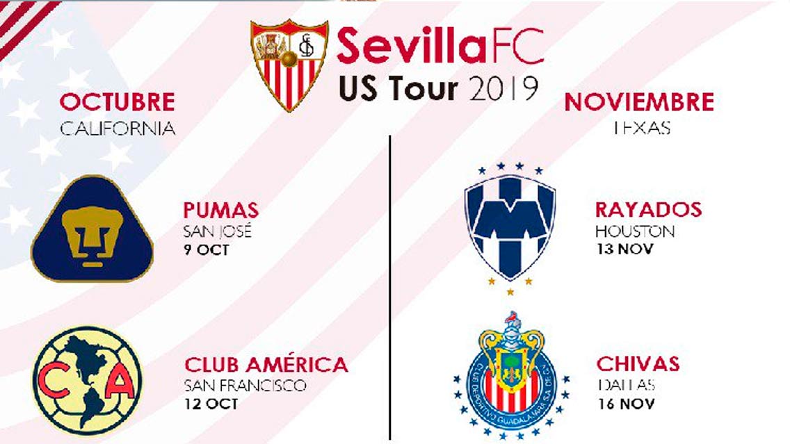 Sevilla enfrentará a clubes de la Liga MX