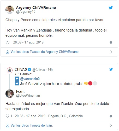 Afición de Chivas arremete contra Van Rankin 1