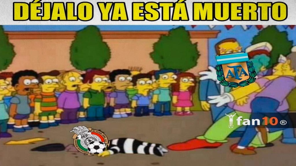 Los memes de la goleada de Argentina a México