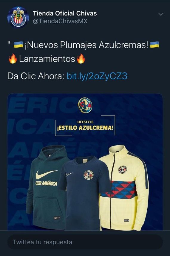 El mensaje de la tienda de Chivas tuvo un error importante