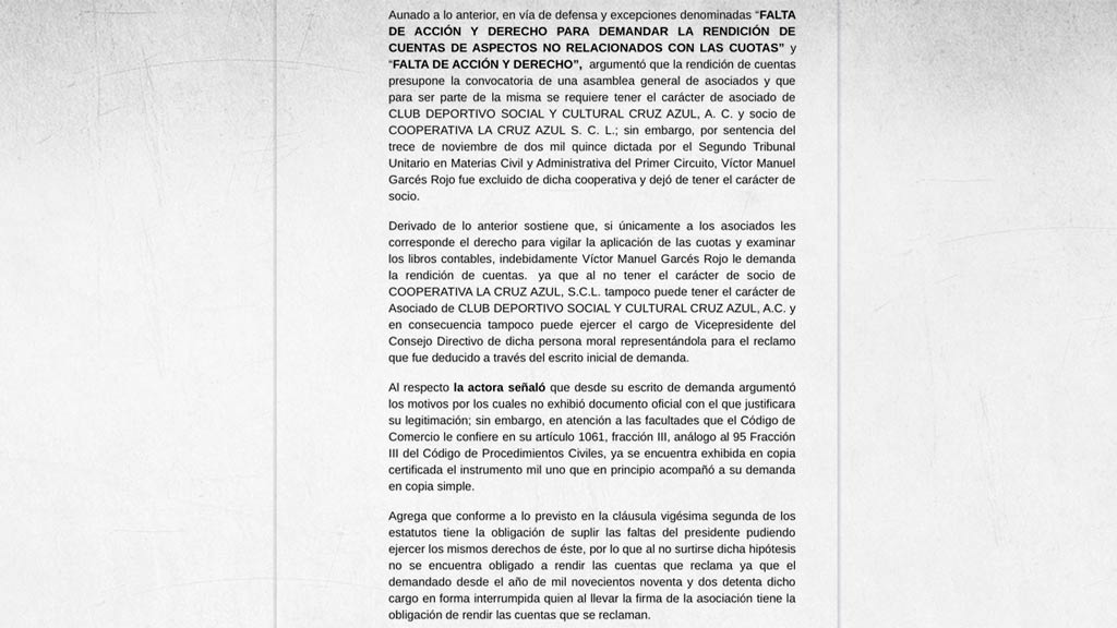 Dictaminan que Víctor Garcés NO es vicepresidente de Cruz Azul 2