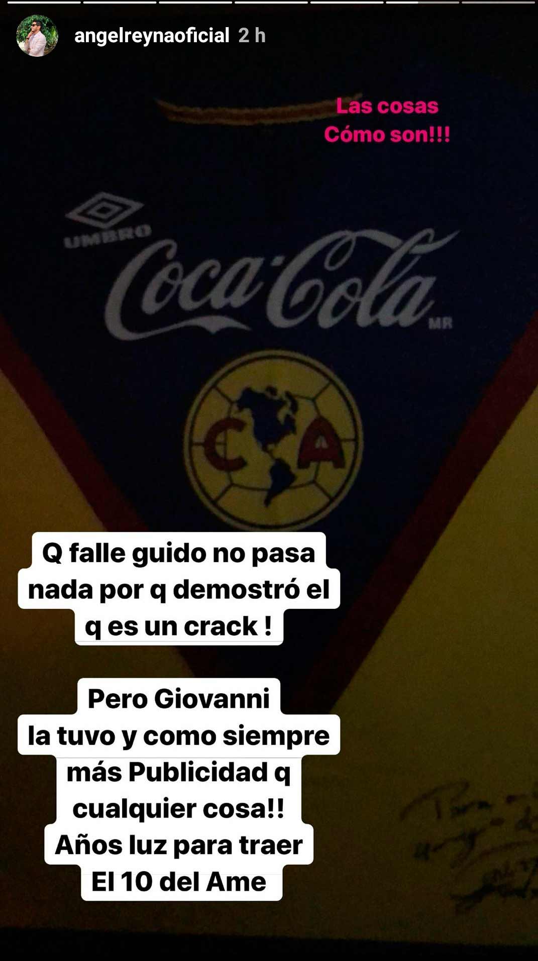 Ángel Reyna arremetió contra Giovani Dos Santos en Instagram