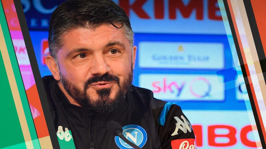 Gennaro Gattuso, nuevo DT del Napoli y Chucky Lozano