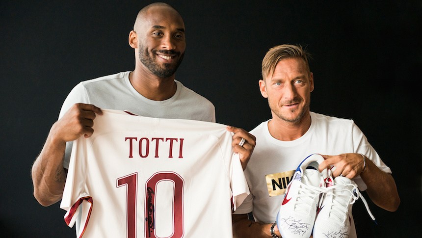 Kobe Bryant con Francesco Totti